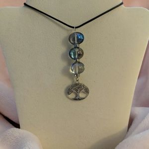 Glass Ovals Tree of Life Drop Pendant by Seller